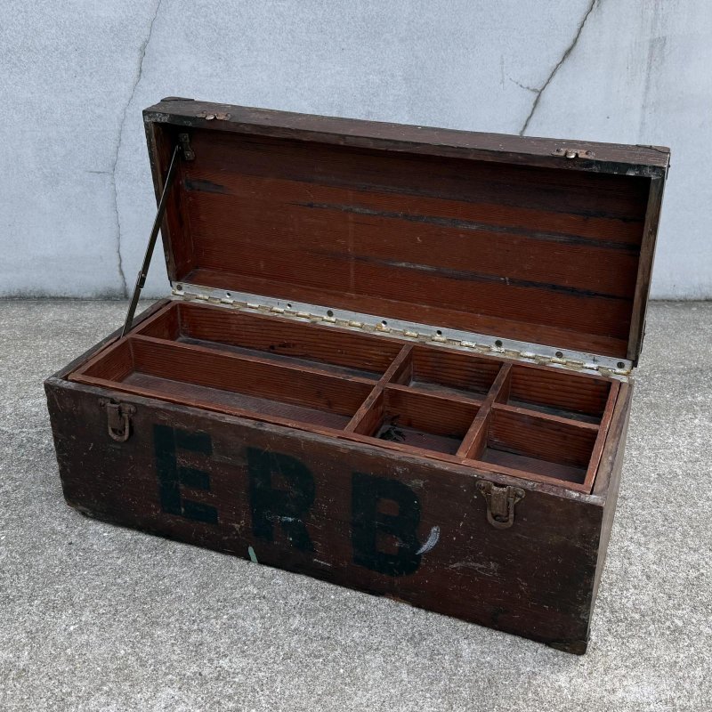 画像8: VINTAGE ANTIQUE TOOL BOX WOODEN BOX ヴィンテージ アンティーク ツールボックス 工具箱 ウッドボックス 木箱 / 収納 ケース 店舗什器 アメリカ 