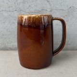 VINTAGE ANTIQUE HULL POTTERY MUGCUP ヴィンテージ アンティーク ハル マグカップ コーヒーマグ ブラウンドリップ コップ 食器 陶器 / ブラウン 茶色 カフェ 喫茶店 店舗什器 アメリカ i