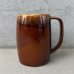 画像1: VINTAGE ANTIQUE HULL POTTERY MUGCUP ヴィンテージ アンティーク ハル マグカップ コーヒーマグ ブラウンドリップ コップ 食器 陶器 / ブラウン 茶色 カフェ 喫茶店 店舗什器 アメリカ i (1)