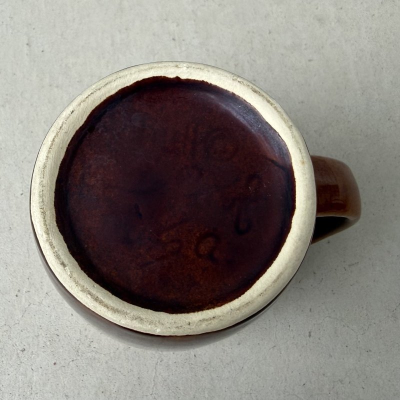 画像6: VINTAGE ANTIQUE HULL POTTERY MUGCUP ヴィンテージ アンティーク ハル マグカップ コーヒーマグ ブラウンドリップ コップ 食器 陶器 / ブラウン 茶色 カフェ 喫茶店 店舗什器 アメリカ j
