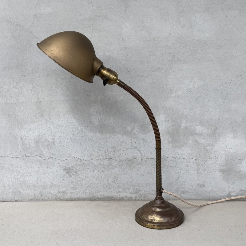 画像4: VINTAGE ANTIQUE DESKLAMP ALMOND MFG ヴィンテージ アンティーク デスクランプ スタンドライト 卓上ライト テーブルランプ 照明 / グースネック E26 店舗什器 アメリカ