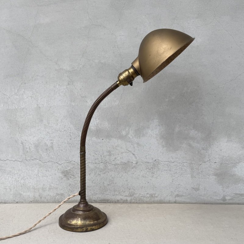 画像3: VINTAGE ANTIQUE DESKLAMP ALMOND MFG ヴィンテージ アンティーク デスクランプ スタンドライト 卓上ライト テーブルランプ 照明 / グースネック E26 店舗什器 アメリカ