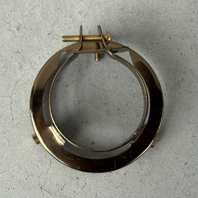 画像1: フィッター ホルダー シェードホルダー ランプ ブラス 真鍮  / 照明 パーツ クランプ ペンダントライト ポーセリン 陶器 傘 金具 取り付け 照明器具 アメリカ USA (2)