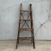 画像2: VINTAGE ANTIQUE FOLDING WOOD LADDER ヴィンテージ アンティーク 脚立 ラダー はしご  / 踏み台 ステップ 折り畳み ウッド 木製 店舗什器 アメリカ (2)