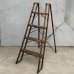 画像1: VINTAGE ANTIQUE FOLDING WOOD LADDER ヴィンテージ アンティーク 脚立 ラダー はしご  / 踏み台 ステップ 折り畳み ウッド 木製 店舗什器 アメリカ (1)