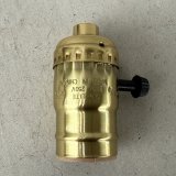 LEVITON LAMP SOCKET レビトン ソケット ターンスイッチ ランプ ブラス 真鍮 E26 / インダストリアル ライト リペアパーツ 照明 電気 アメリカ USA (2)