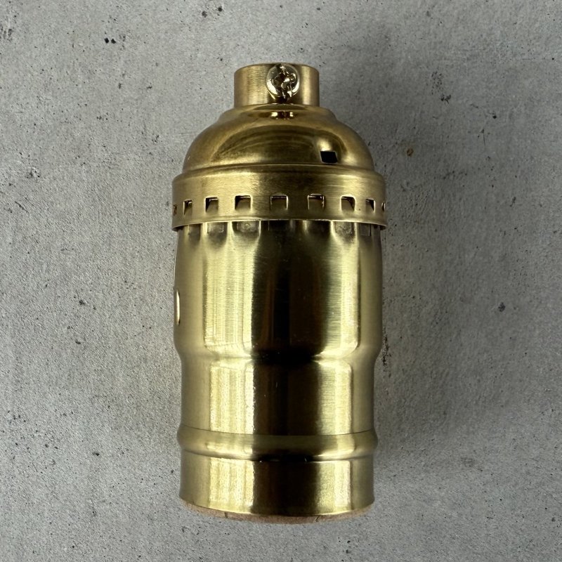 画像2:  LAMP SOCKET キーレス ソケット ランプ ブラス 真鍮 E26 / インダストリアル ライト リペアパーツ 照明 電気 アメリカ USA (2)