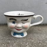 VINTAGE ANTIQUE BAILEYS CUP ヴィンテージ アンティーク ベイリーズ フェイスカップ / コレクタブル オブジェ ティーカップ マグカップ ノベルティ 陶器 食器 雑貨 G