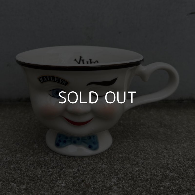 画像1: VINTAGE ANTIQUE BAILEYS CUP ヴィンテージ アンティーク ベイリーズ フェイスカップ / コレクタブル オブジェ ティーカップ マグカップ ノベルティ 陶器 食器 雑貨 G
