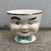 画像1: VINTAGE ANTIQUE BAILEYS SUGAR POT ヴィンテージ アンティーク ベイリーズ フェイスカップ シュガーポット / コレクタブル オブジェ ティーカップ マグカップ ノベルティ 1996年限定 陶器 食器 雑貨 H (1)