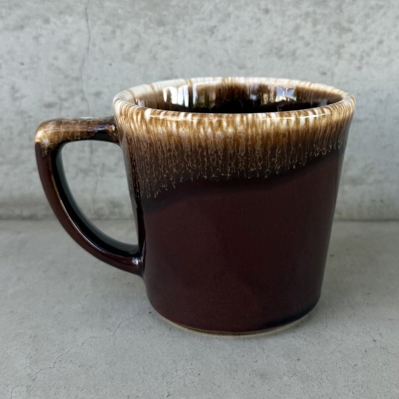 画像2: VINTAGE ANTIQUE MCCOY POTTERY MUGCUP ヴィンテージ アンティーク マッコイ マグカップ コップ 食器 陶器 / コーヒーカップ  ブラウン 茶色 カフェ 喫茶店 店舗什器 アメリカ k