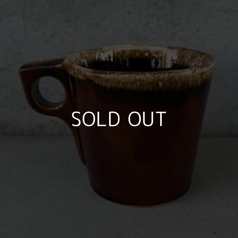 画像2: VINTAGE ANTIQUE HULL POTTERY MUGCUP ヴィンテージ アンティーク ハル マグカップ ブラウンドリップ コップ 食器 陶器 / コーヒーカップ  ブラウン 茶色 カフェ 喫茶店 店舗什器 アメリカ g