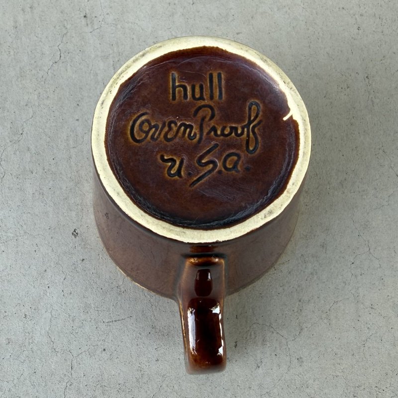 画像6: VINTAGE ANTIQUE HULL POTTERY MUGCUP ヴィンテージ アンティーク ハル マグカップ ブラウンドリップ コップ 食器 陶器 / コーヒーカップ  ブラウン 茶色 カフェ 喫茶店 店舗什器 アメリカ g