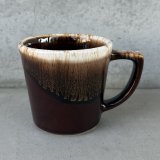 VINTAGE ANTIQUE MCCOY POTTERY MUGCUP ヴィンテージ アンティーク マッコイ マグカップ コップ 食器 陶器 / コーヒーカップ  ブラウン 茶色 カフェ 喫茶店 店舗什器 アメリカ k