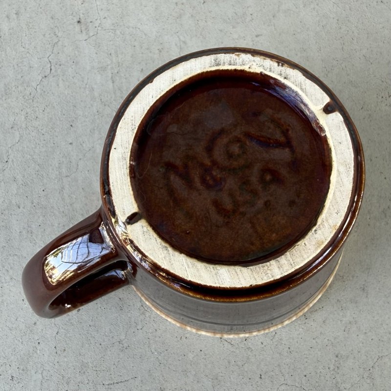 画像6: VINTAGE ANTIQUE MCCOY POTTERY MUGCUP ヴィンテージ アンティーク マッコイ マグカップ コップ 食器 陶器 / コーヒーカップ  ブラウン 茶色 カフェ 喫茶店 店舗什器 アメリカ m