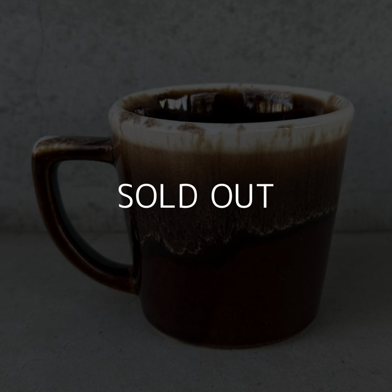 画像2: VINTAGE ANTIQUE MCCOY POTTERY MUGCUP ヴィンテージ アンティーク マッコイ マグカップ コップ 食器 陶器 / コーヒーカップ  ブラウン 茶色 カフェ 喫茶店 店舗什器 アメリカ l