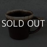 VINTAGE ANTIQUE MCCOY POTTERY MUGCUP ヴィンテージ アンティーク マッコイ マグカップ コップ 食器 陶器 / コーヒーカップ  ブラウン 茶色 カフェ 喫茶店 店舗什器 アメリカ m