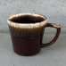 画像1: VINTAGE ANTIQUE MCCOY POTTERY MUGCUP ヴィンテージ アンティーク マッコイ マグカップ コップ 食器 陶器 / コーヒーカップ  ブラウン 茶色 カフェ 喫茶店 店舗什器 アメリカ m (1)