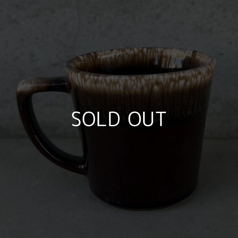 画像2: VINTAGE ANTIQUE MCCOY POTTERY MUGCUP ヴィンテージ アンティーク マッコイ マグカップ コップ 食器 陶器 / コーヒーカップ  ブラウン 茶色 カフェ 喫茶店 店舗什器 アメリカ m
