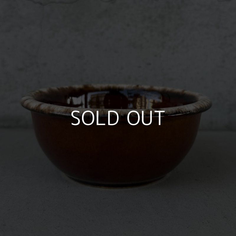 画像3: VINTAGE ANTIQUE HULL BOWL ヴィンテージ アンティーク ボウル ハル 食器 陶器 /  ブラウン 茶色 カフェ 喫茶店 店舗什器 アメリカ C