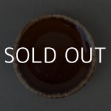 VINTAGE ANTIQUE HULL PLATE POTTERY ヴィンテージ アンティーク プレート 皿 陶器 食器 / トレー 丸皿 ブラウン 茶色 カフェ 喫茶店 店舗什器 アメリカ D