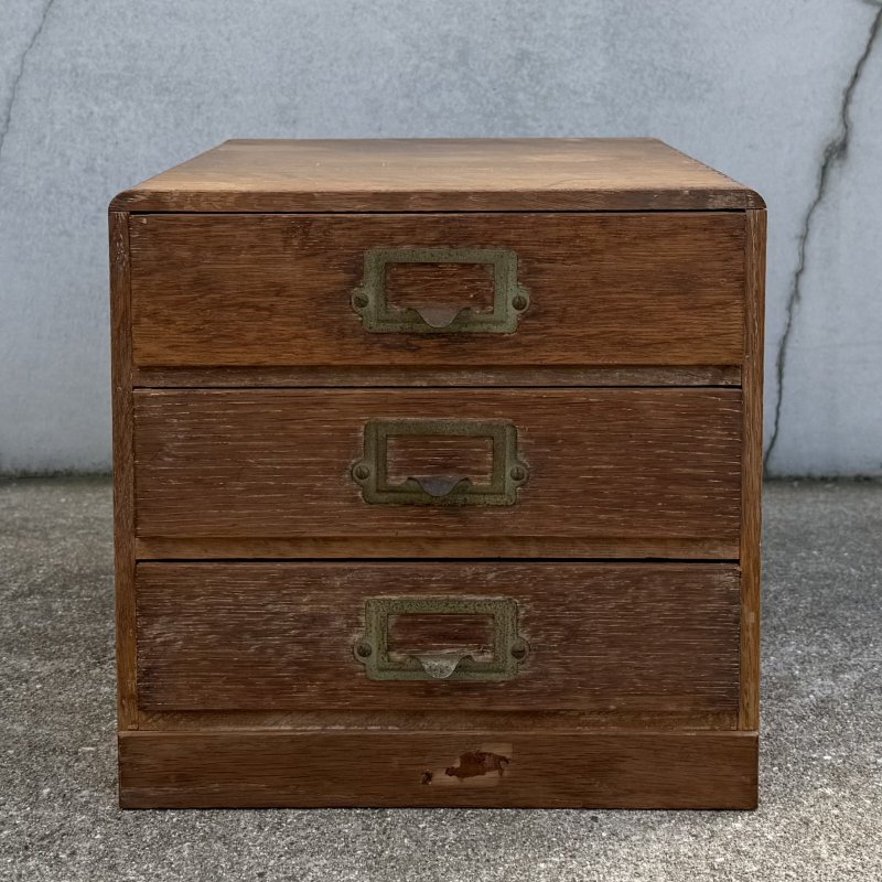 画像2: アンティーク 昭和レトロ 古道具 小引き出し 小箪笥 / 木製 収納 棚 家具 小物入れ 書類入れ 古民家 蔵 うぶだし 日本 (1)