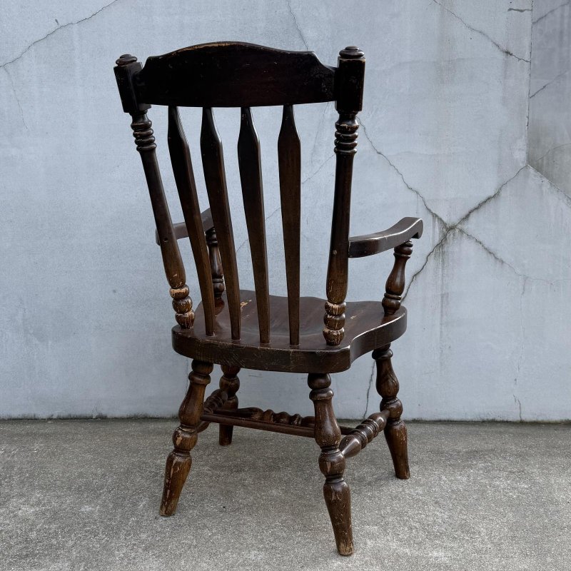 画像2: VINTAGE ANTIQUE ARM CHAIR ヴィンテージ アンティーク アームチェア 椅子 / ダイニングチェア ウッド  家具 木製 店舗 什器 アメリカ