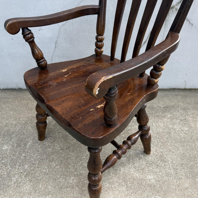 画像9: VINTAGE ANTIQUE ARM CHAIR ヴィンテージ アンティーク アームチェア 椅子 / ダイニングチェア ウッド  家具 木製 店舗 什器 アメリカ