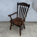 画像1: VINTAGE ANTIQUE ARM CHAIR ヴィンテージ アンティーク アームチェア 椅子 / ダイニングチェア ウッド  家具 木製 店舗 什器 アメリカ (1)