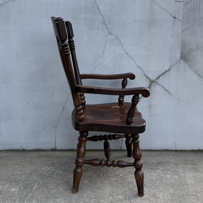 画像3: VINTAGE ANTIQUE ARM CHAIR ヴィンテージ アンティーク アームチェア 椅子 / ダイニングチェア ウッド  家具 木製 店舗 什器 アメリカ
