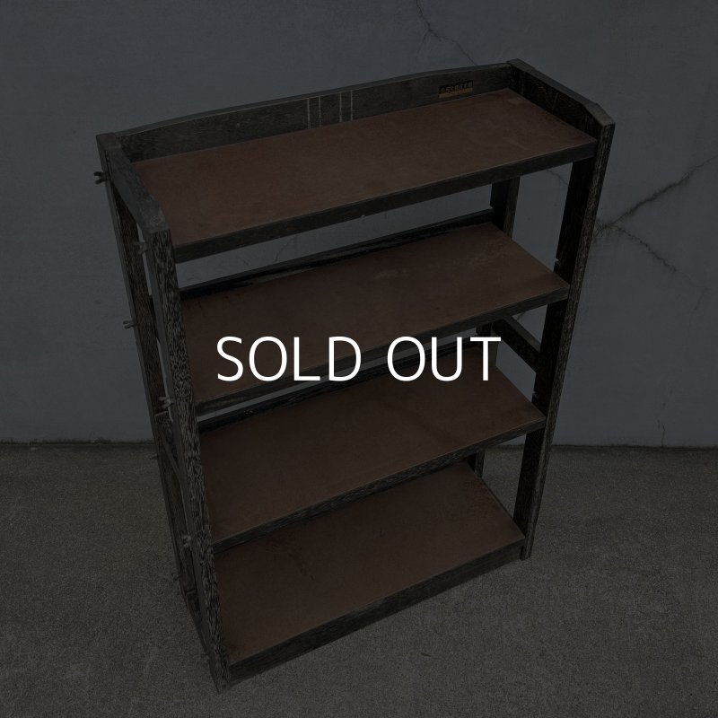 画像5: VINTAGE ANTIQUE SHELF ヴィンテージ アンティーク 本棚 飾り棚 オープンラック シェルフ  / 4段 木製 陳列棚 ディスプレイ 古家具 古道具 古民家 蔵 うぶだし 店舗什器 日本