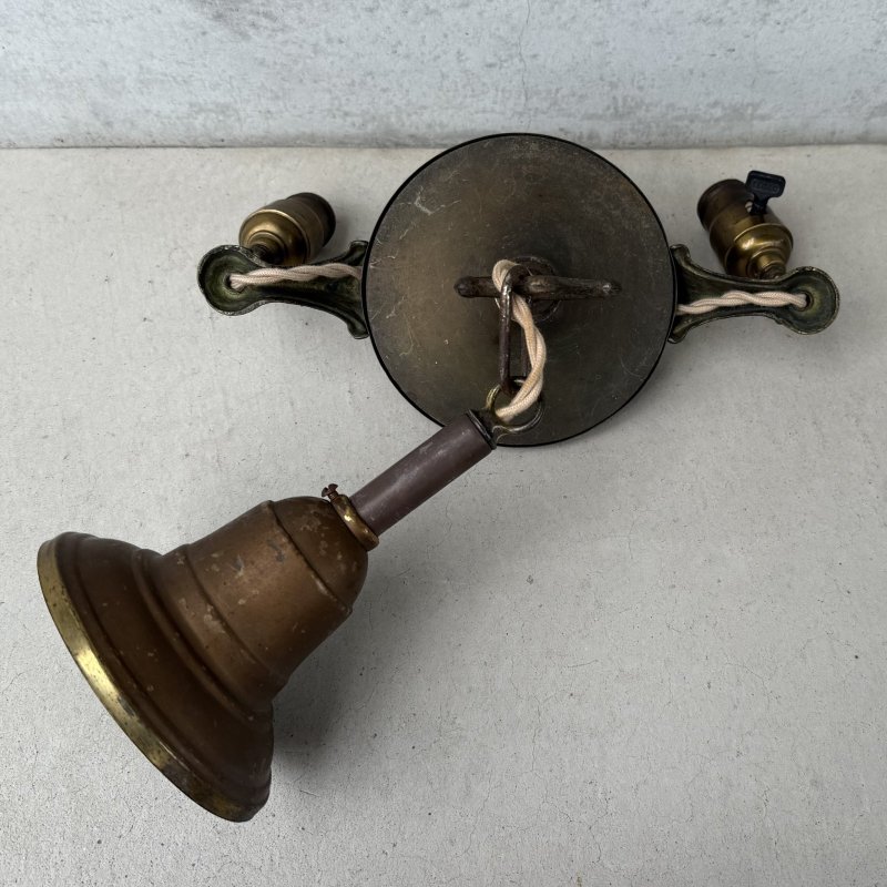 画像6: VINTAGE ANTIQUE LIGHT ヴィンテージ アンティーク シャンデリア 吊り下げライト  照明 / 2灯 ライト ペンダントランプ 天井照明 店舗什器 E26 アメリカ USA (5)