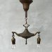 画像2: VINTAGE ANTIQUE LIGHT ヴィンテージ アンティーク シャンデリア 吊り下げライト  照明 / 2灯 ライト ペンダントランプ 天井照明 店舗什器 E26 アメリカ USA (5) (2)