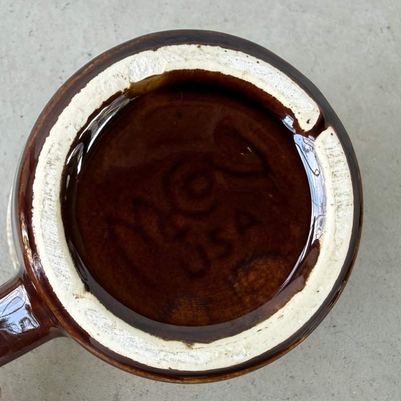 画像7: VINTAGE ANTIQUE MCCOY POTTERY MUGCUP ヴィンテージ アンティーク マッコイ マグカップ コップ 食器 陶器 / コーヒーカップ  ブラウン 茶色 カフェ 喫茶店 店舗什器 アメリカ m