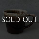 VINTAGE ANTIQUE MCCOY POTTERY MUGCUP ヴィンテージ アンティーク マッコイ マグカップ コップ 食器 陶器 / コーヒーカップ  ブラウン 茶色 カフェ 喫茶店 店舗什器 アメリカ m