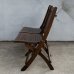 画像4: VINTAGE ANTIQUE CHAIR ヴィンテージ アンティーク 椅子 2シーター 2連 / ホールディングチェア 折り畳み椅子 ウッド 木製 家具 店舗什器 アメリカ (4)