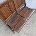 画像5: VINTAGE ANTIQUE CHAIR ヴィンテージ アンティーク 椅子 2シーター 2連 / ホールディングチェア 折り畳み椅子 ウッド 木製 家具 店舗什器 アメリカ (5)