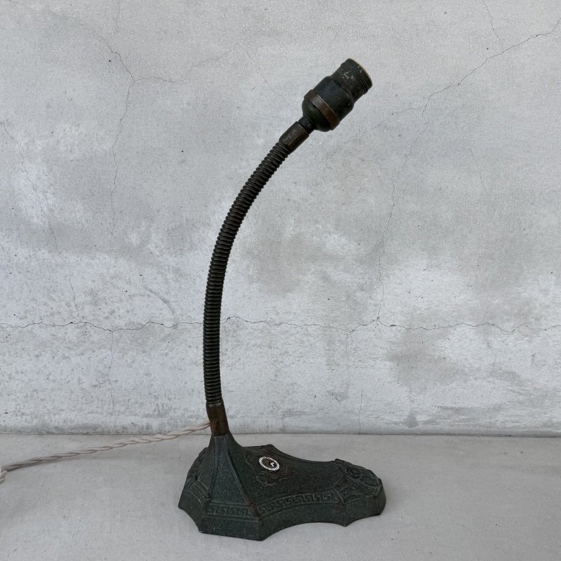 画像3: VINTAGE ANTIQUE DESKLAMP S.ROBERT SCHWARTZ&BRO ヴィンテージ アンティーク デスクランプ スタンドライト 卓上ライト テーブルランプ 照明 / グースネック フクロウ E26 店舗什器 アメリカ
