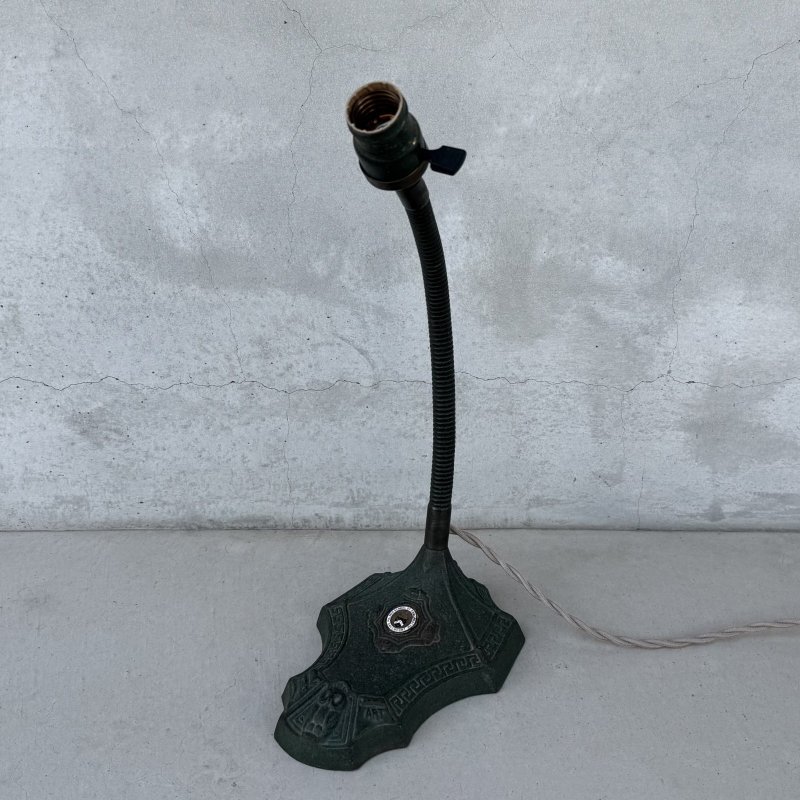 画像1: VINTAGE ANTIQUE DESKLAMP S.ROBERT SCHWARTZ&BRO ヴィンテージ アンティーク デスクランプ スタンドライト 卓上ライト テーブルランプ 照明 / グースネック フクロウ E26 店舗什器 アメリカ