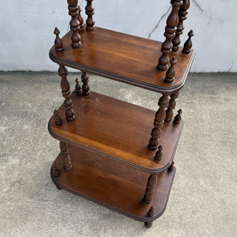 画像7: VINTAGE ANTIQUE BOOKSHELF ヴィンテージ アンティーク 棚 ブックシェルフ オープンシェルフ キャビネット 本棚 / ディスプレイ棚 飾り棚 陳列棚 収納 家具 木製 ブラウン 店舗什器 アメリカ