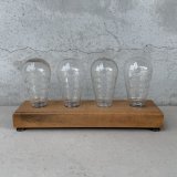 VINTAGE ANTIQUE CANDY CONTAINER ヴィンテージ アンティーク キャンディーコンテナ キャンディー入れ / コレクタブル 電球型 ガラス インテリア ディスプレイ オブジェ アドバタイジング 企業物 アメリカ