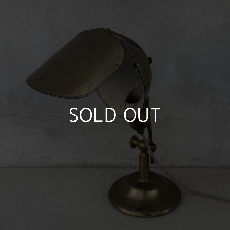 画像1: VINTAGE ANTIQUE DESKLAMP LYHNE リーン ヴィンテージ アンティーク デスクランプ スタンドライト 卓上ライト テーブルランプ 照明 / コレクタブル 作業用ランプ 真鍮 E26 店舗什器 アメリカ