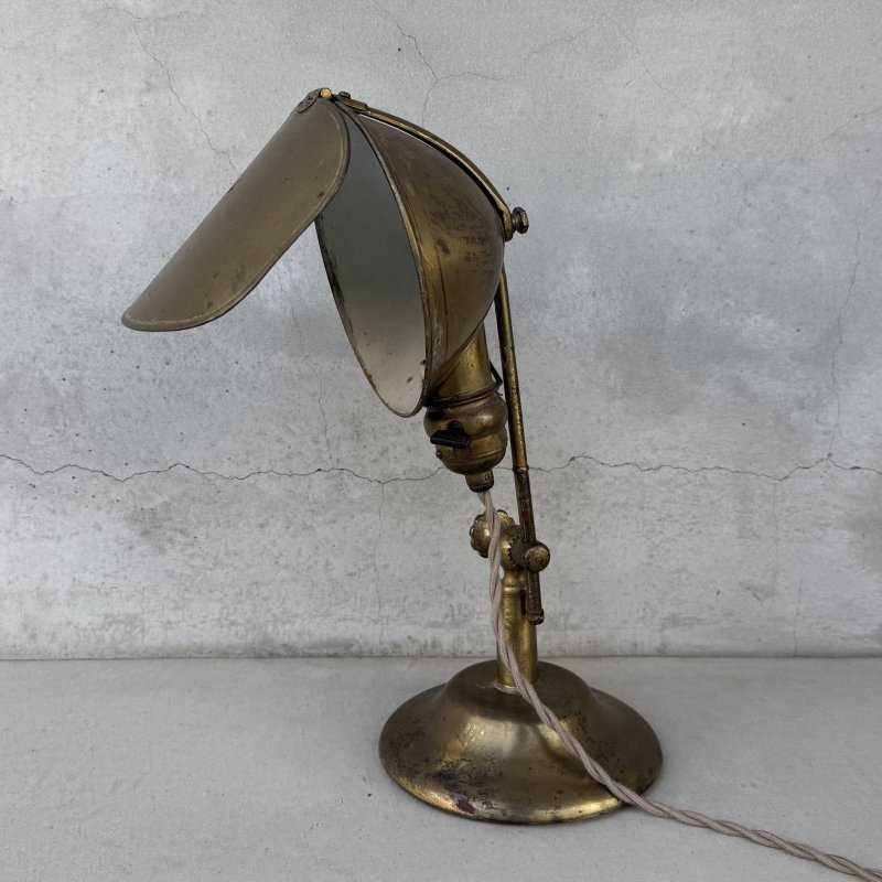 画像4: VINTAGE ANTIQUE DESKLAMP LYHNE リーン ヴィンテージ アンティーク デスクランプ スタンドライト 卓上ライト テーブルランプ 照明 / コレクタブル 作業用ランプ 真鍮 E26 店舗什器 アメリカ