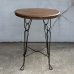 画像4: VINTAGE ANTIQUE ICE CREAM PARLOR TABLE ヴィンテージ アンティーク アイスクリームパーラーテーブル テーブル / 家具 アイアン ウッド 木製 店舗什器 アメリカ (2) (4)