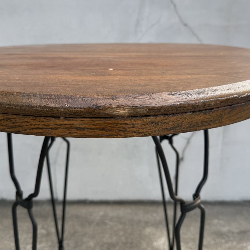 画像8: VINTAGE ANTIQUE ICE CREAM PARLOR TABLE ヴィンテージ アンティーク アイスクリームパーラーテーブル テーブル / 家具 アイアン ウッド 木製 店舗什器 アメリカ (2)
