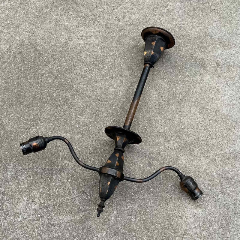 画像2: VINTAGE ANTIQUE JAPANNEDFINISH LIGHT ヴィンテージ アンティーク ジャパンフィニッシュ 吊り下げライト 天井照明 / 2灯 ライト ジャパンカラー コレクタブル 店舗什器 E26 アメリカ USA