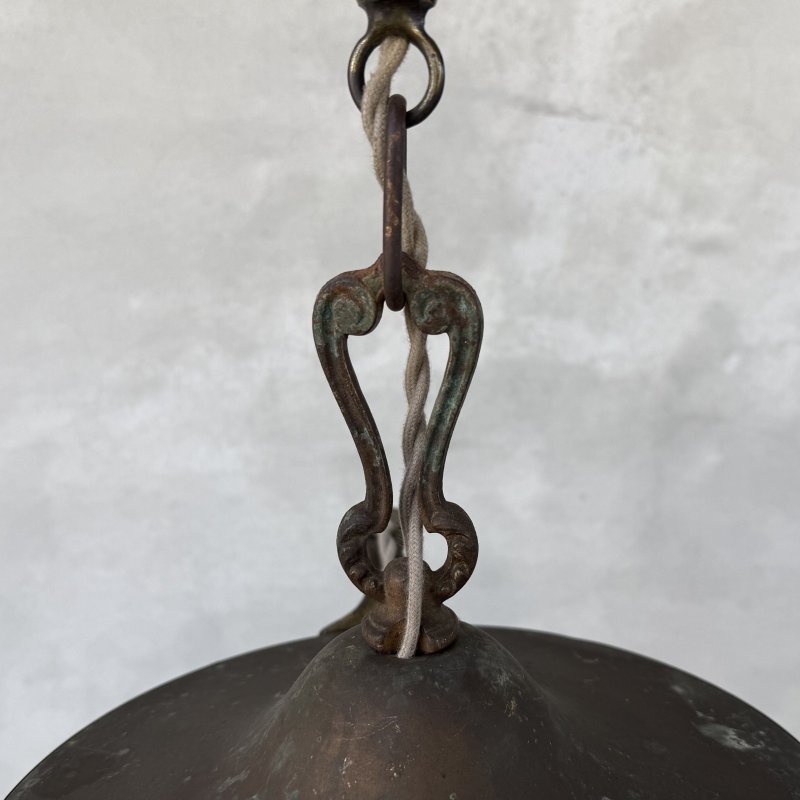 画像4: VINTAGE ANTIQUE LIGHT ヴィンテージ アンティーク シャンデリア パンライト 吊り下げライト  天井照明 / 3灯 ライト ペンダントランプ GE 真鍮 店舗什器 E26 アメリカ USA