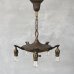 画像1: VINTAGE ANTIQUE LIGHT ヴィンテージ アンティーク シャンデリア パンライト 吊り下げライト  天井照明 / 5灯 ライト ペンダントランプ 真鍮 店舗什器 E26 アメリカ USA (1)