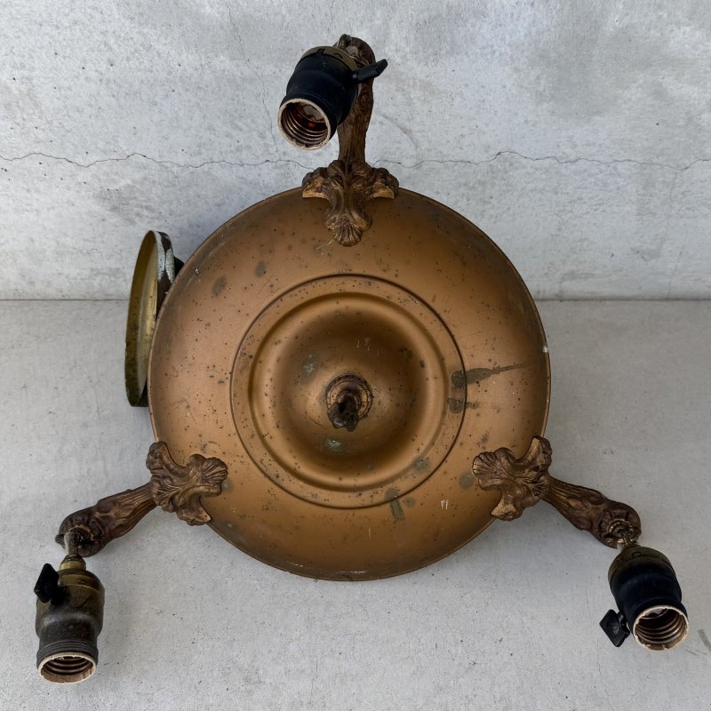 画像3: VINTAGE ANTIQUE LIGHT ヴィンテージ アンティーク シャンデリア パンライト 吊り下げライト  天井照明 / 3灯 ライト ペンダントランプ GE 真鍮 店舗什器 E26 アメリカ USA
