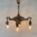 画像9: VINTAGE ANTIQUE LIGHT  ヴィンテージ アンティーク シャンデリア パンライト 吊り下げライト シーリングランプ 天井照明 / 4灯 ライト ペンダントライト 真鍮 GE E26 店舗什器 アメリカ USA (3) (9)
